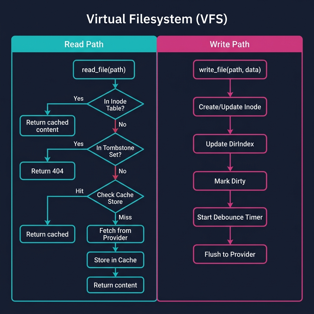 VFS read and write path flowchart